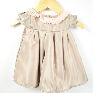 Oyster and dusty pink party dress
